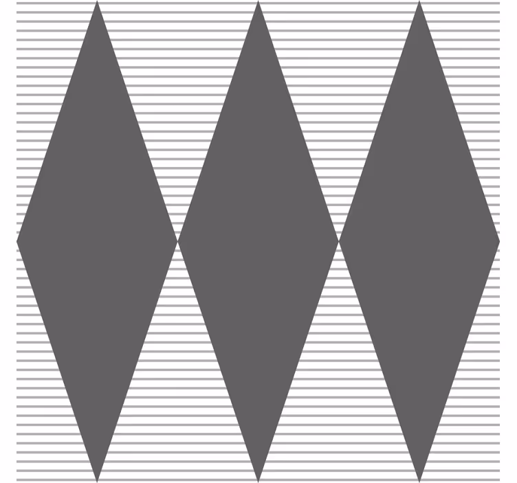 Carta da parati geometrica motivo a rombi grigi - TenStickers