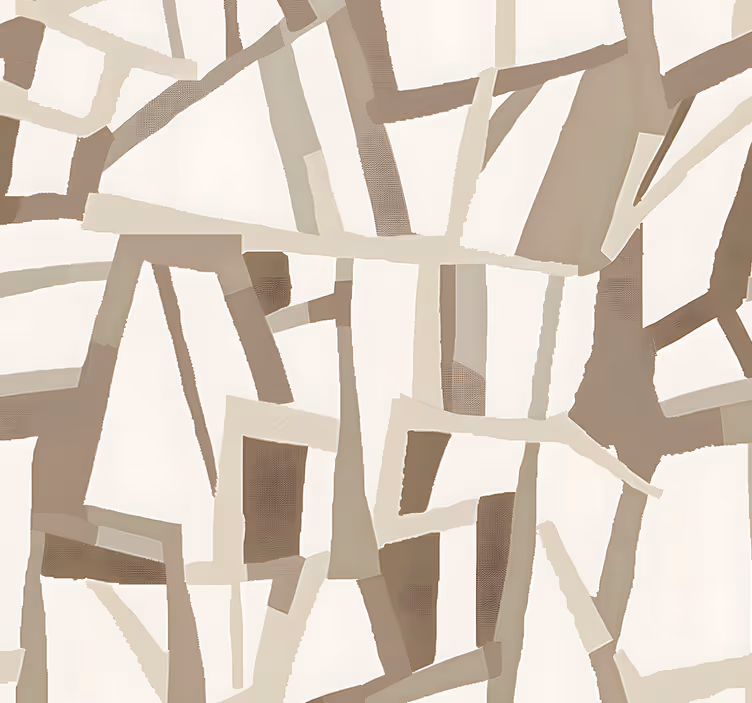 Carta da parati astratta stile nordico beige - TenStickers