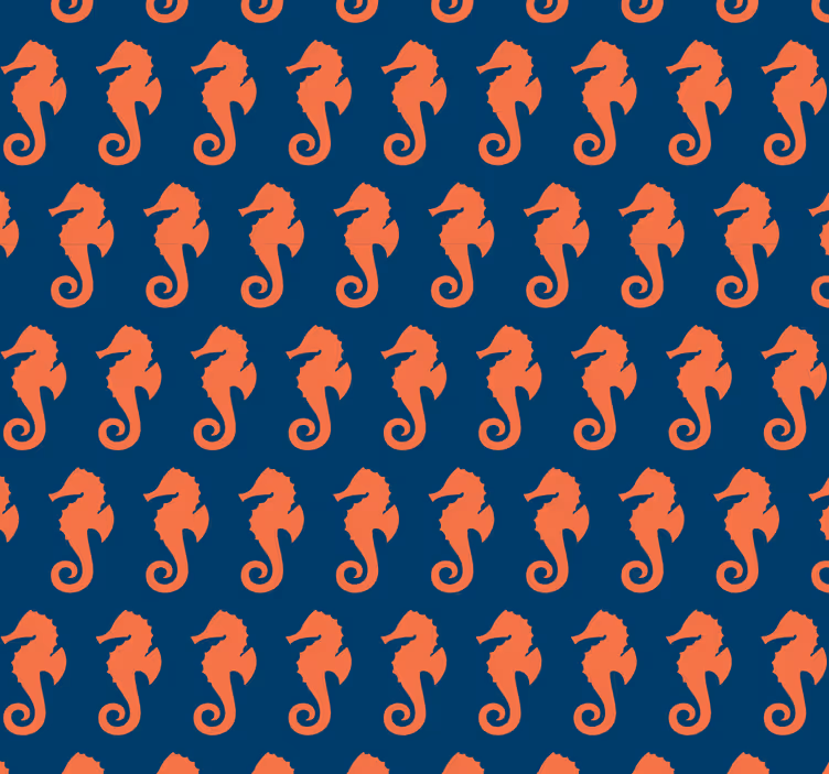 Carta da parati animali motivo cavalluccio marino - TenStickers