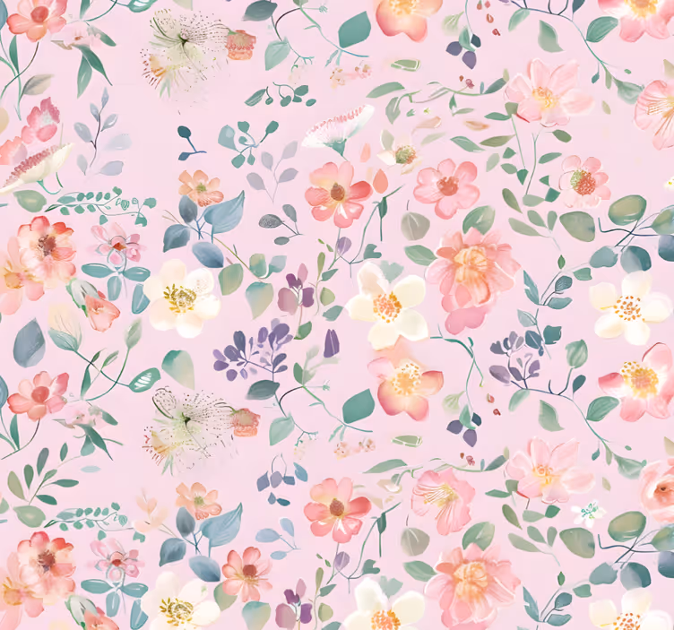 Carta da parati rosa esplosione primaverile - TenStickers