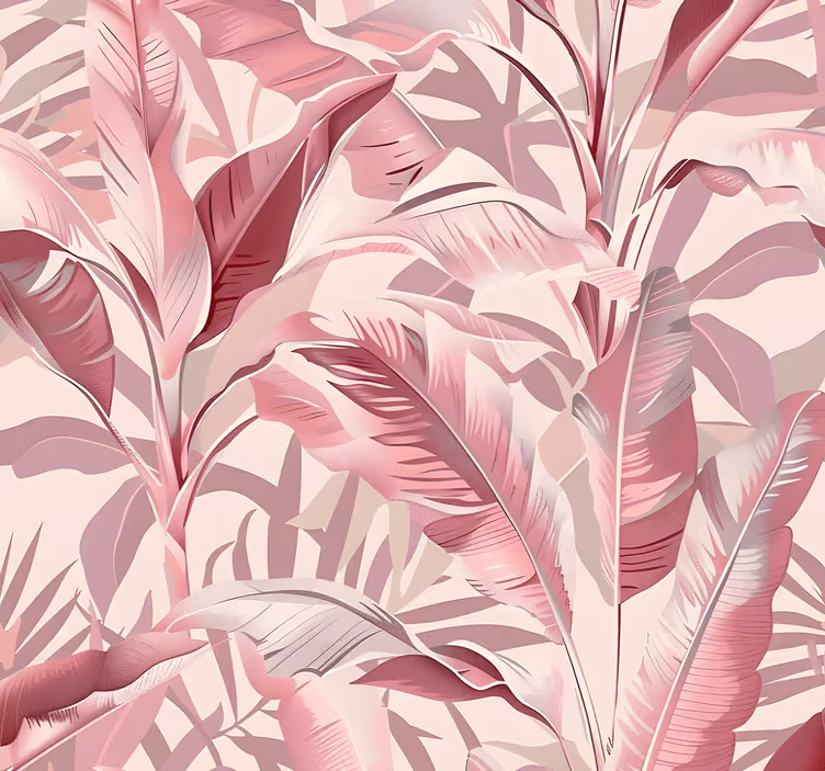 Carta da parati rosa foresta pluviale - TenStickers