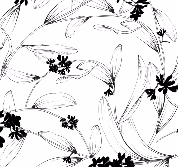 Carta da parati floreale disegno floreale a grappolo - TenStickers