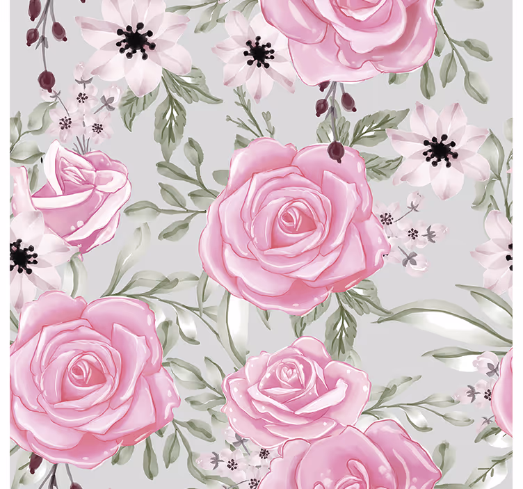 Carta da parati floreale eleganza floreale dei fiori - TenStickers