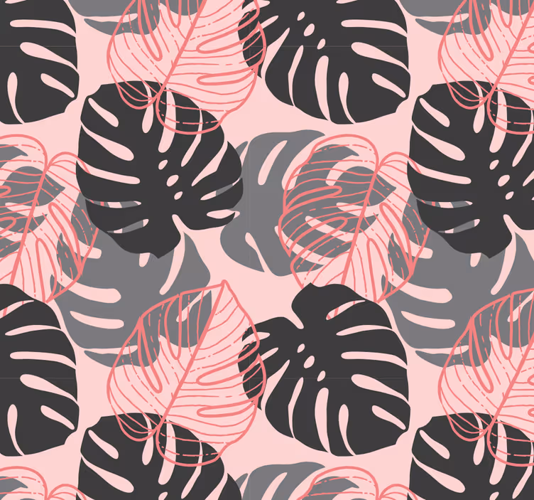 Carta da parati foglie mostri tropicali - TenStickers