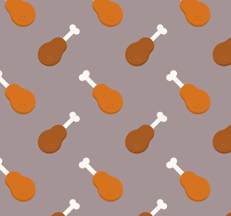 Carta da parati animali motivo del taglio della carne - TenStickers