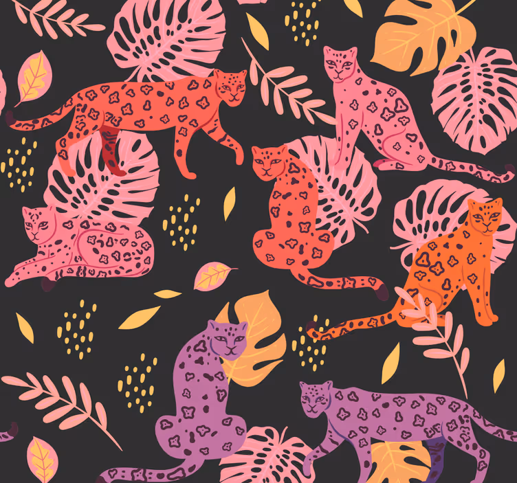 Carta da parati animali motivo di fauna tropicale - TenStickers