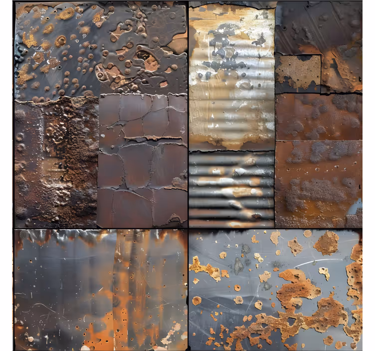 Carta da parati effetto piastrelle stile industriale - TenStickers