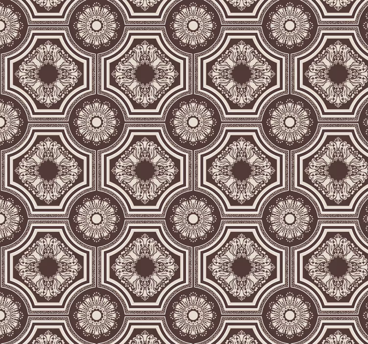 Carta da parati effetto piastrelle geometrico - TenStickers