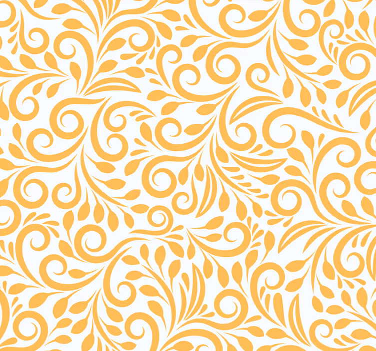 Carta da parati floreale svolazzi ornati - TenStickers