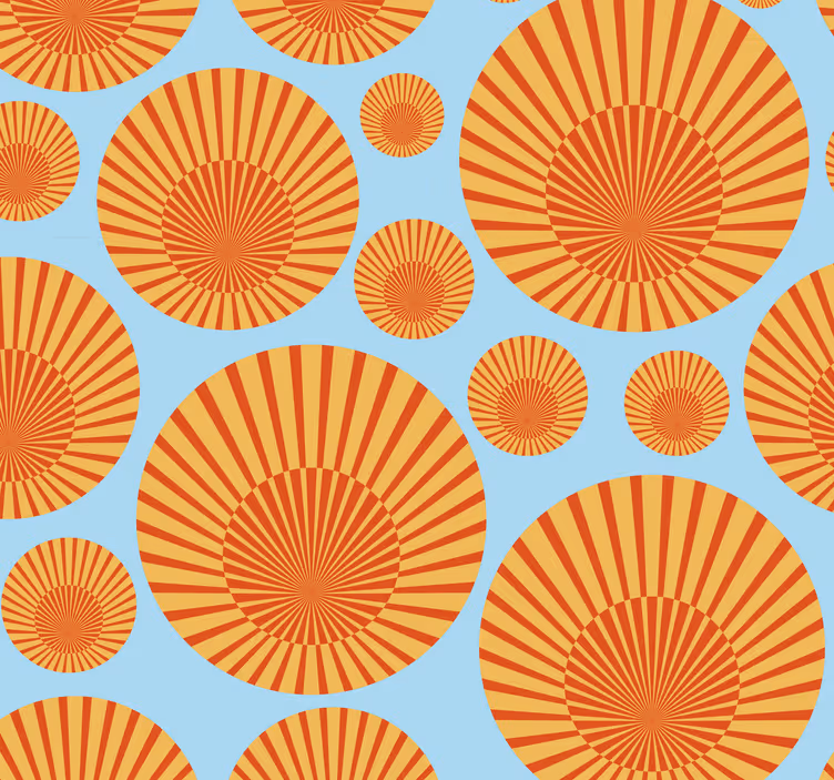 Carta da parati camera il sole degli anni '70 - TenStickers