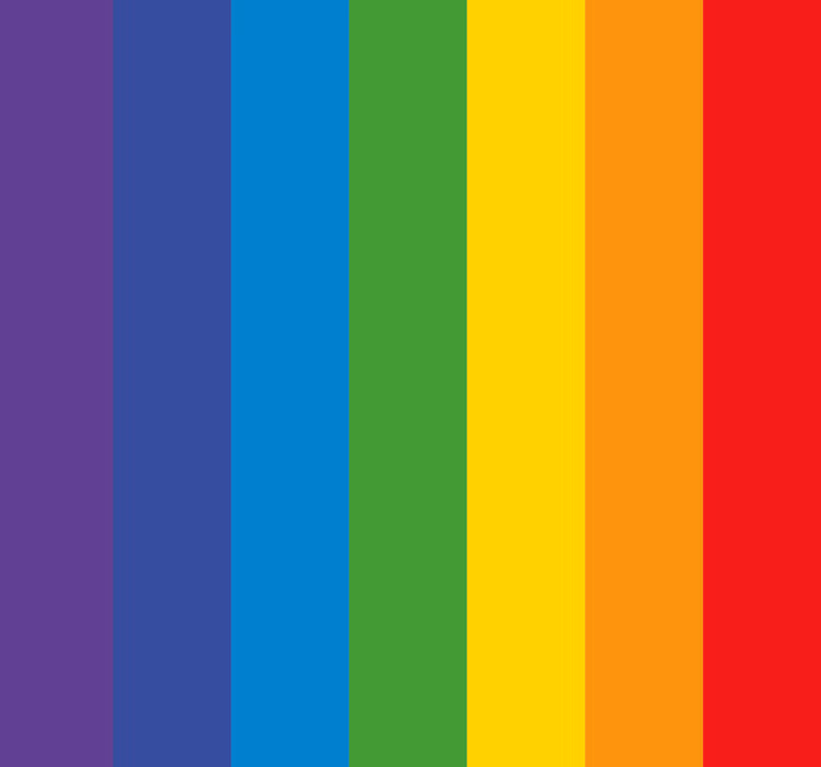 Carta da parati verticale colori dell'arcobaleno - TenStickers