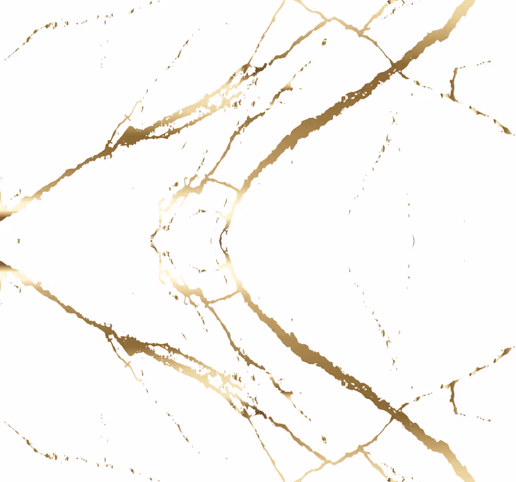 Carta da parati effetto marmo dorato e bianco - TenStickers