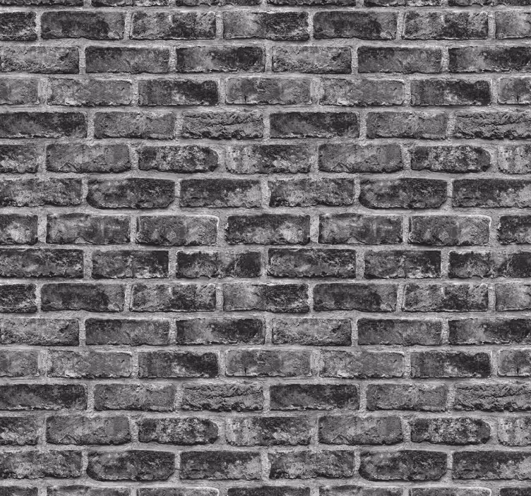 Carta da parati effetto pietra Mattone nero - TenStickers
