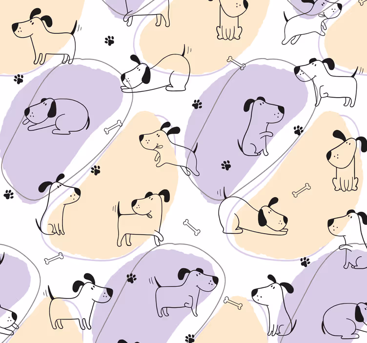 Carta da parati con cane modello nordico - TenStickers