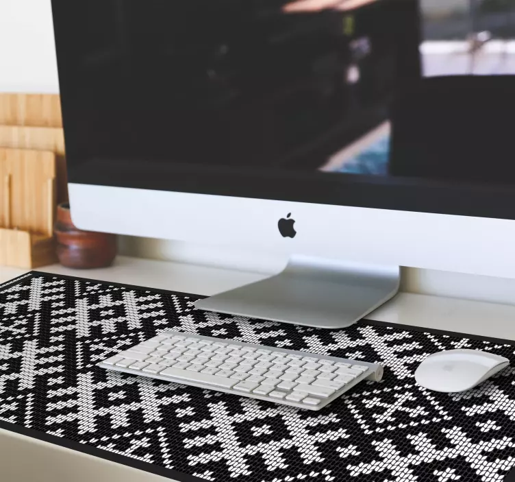 Tappetino mouse con motivi e texture a maglia geometrica - TenStickers