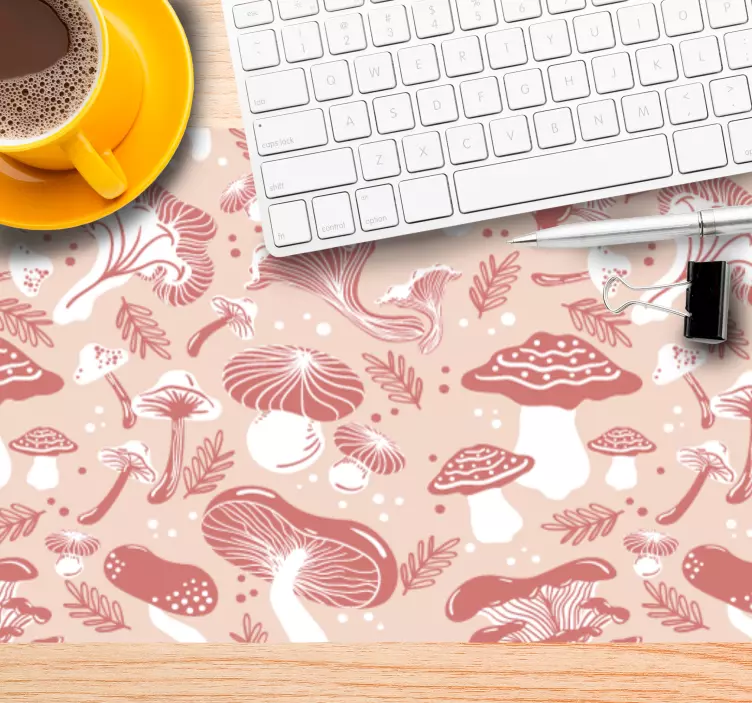 Tappetino mouse con motivi e texture a tema funghi - TenStickers