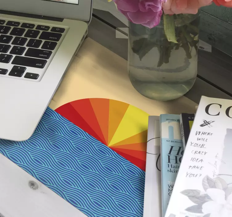 Tappetino mouse con motivi e texture alba colorata - TenStickers