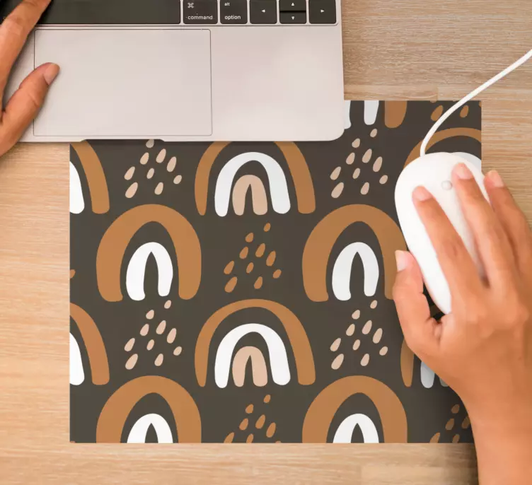 Tappetino mouse con motivi e texture archi astratti colorati - TenStickers