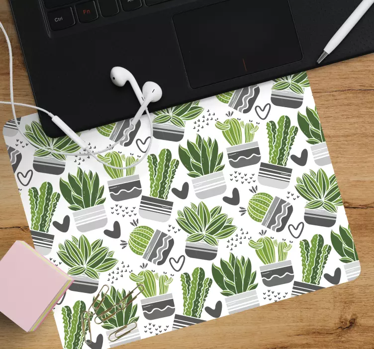 Tappetino mouse con motivi e texture collezione cactus - TenStickers