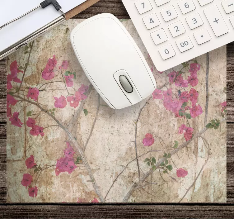 Tappetino mouse con motivi e texture fiori in fiore - TenStickers