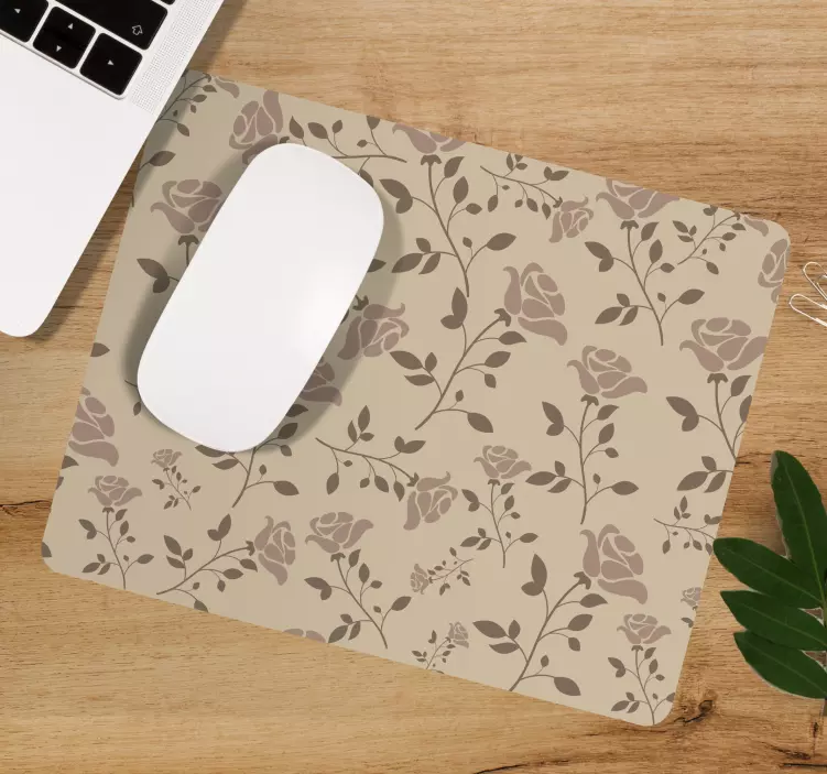 Tappetino mouse con motivi e texture flora elegante - TenStickers