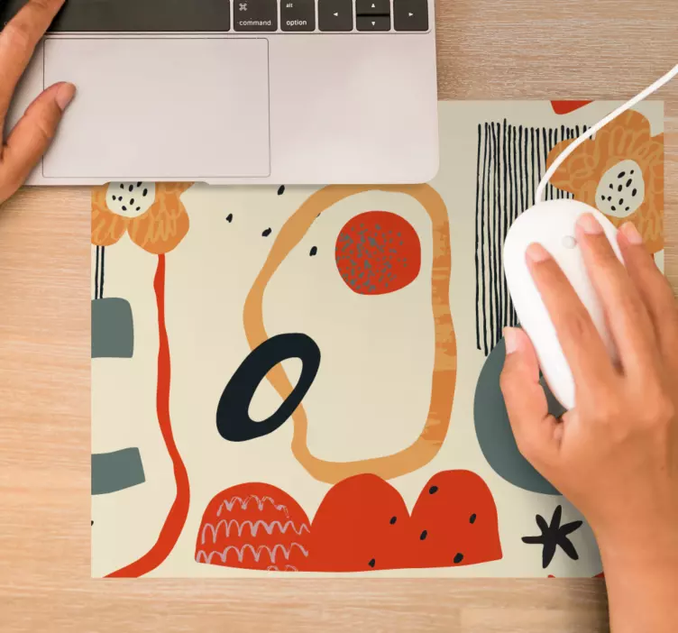 Tappetino mouse con motivi e texture forme colorate vibranti - TenStickers