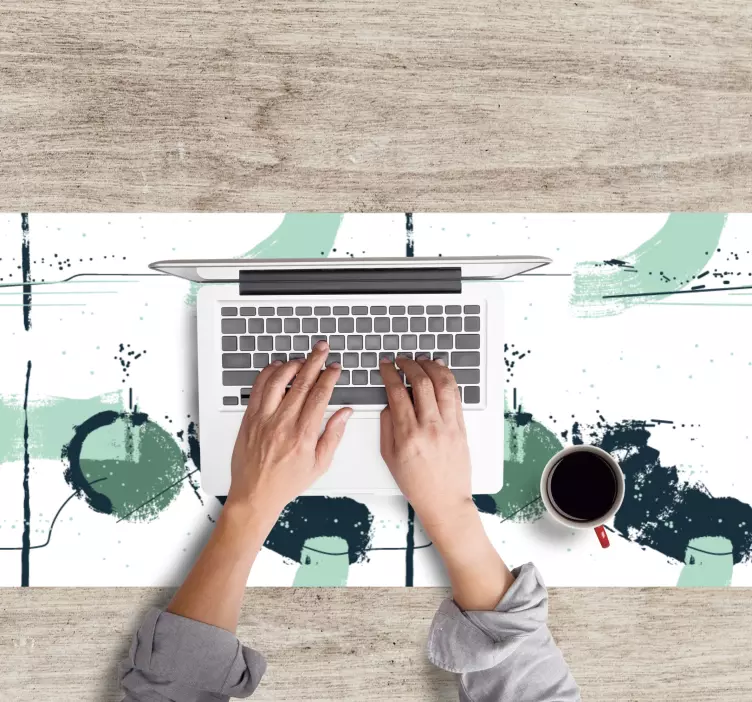 Tappetino mouse con motivi e texture forme splash astratte - TenStickers