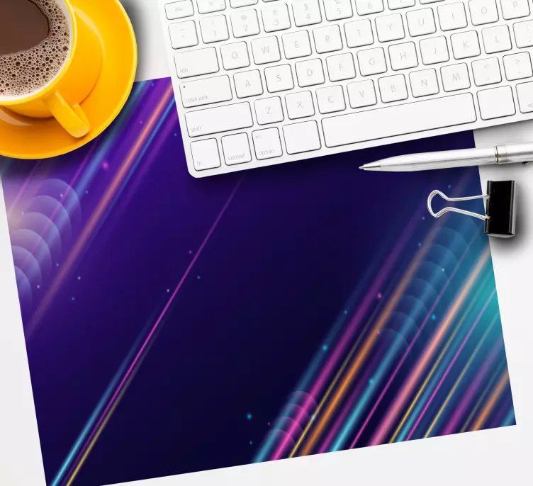 Tappetino mouse con motivi e texture linee astratte colorate - TenStickers