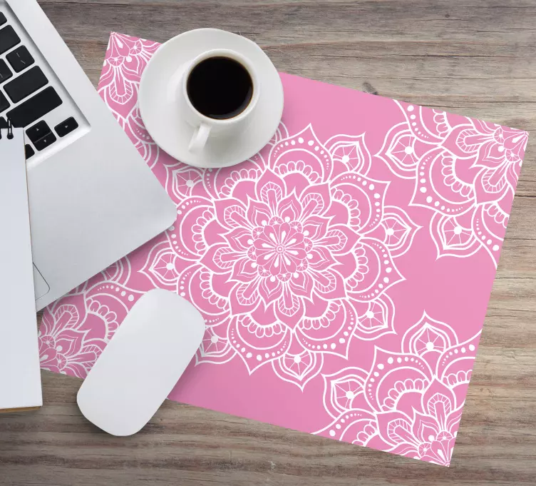 Tappetino mouse con motivi e texture mandala floreale - TenStickers