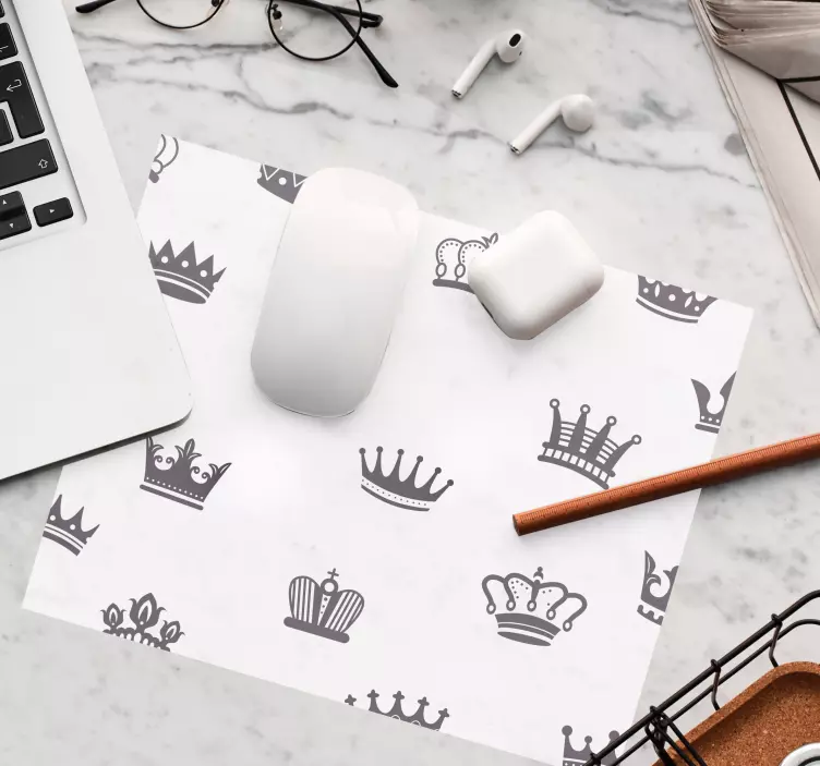 Tappetino mouse con motivi e texture motivo a corona punti - TenStickers