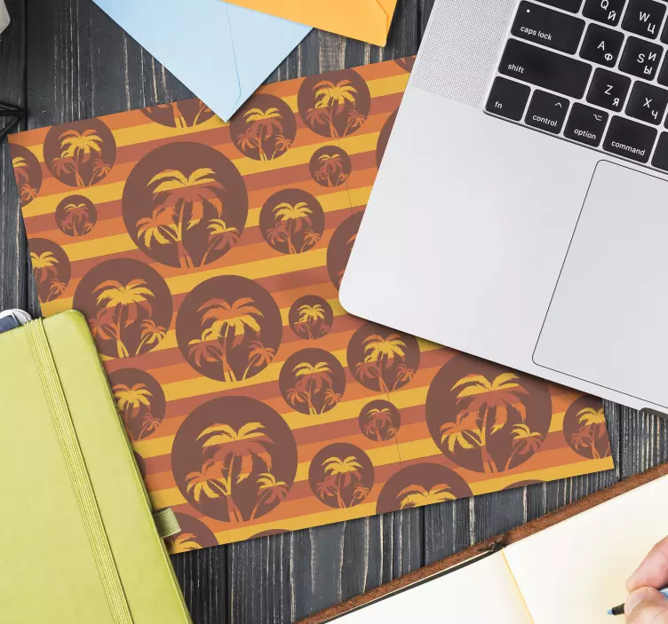 Tappetino mouse con motivi e texture motivo palme retro - TenStickers