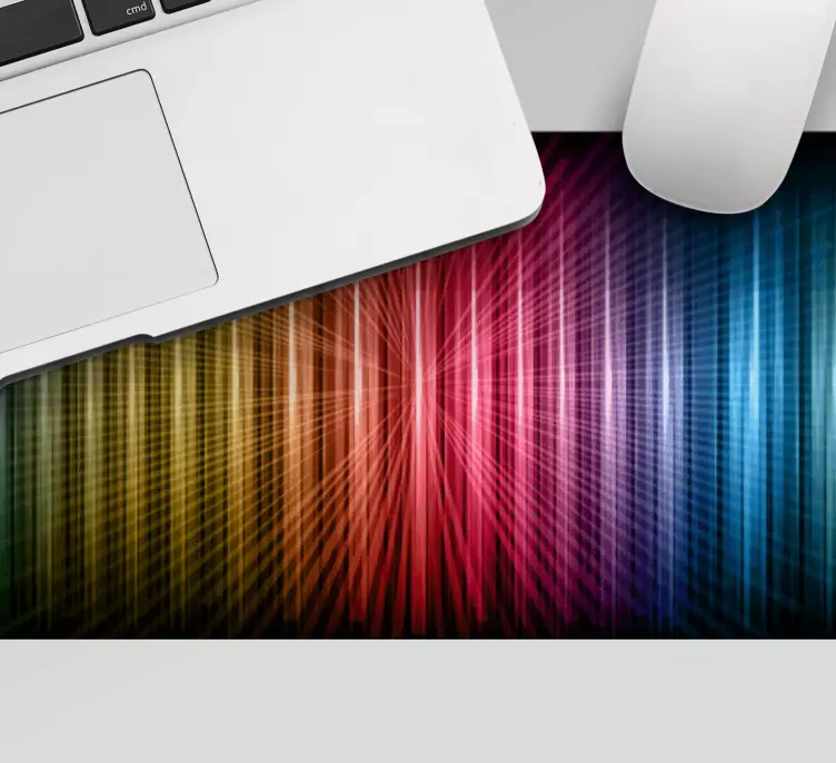 Tappetino mouse con motivi e texture onde colorate vibranti - TenStickers