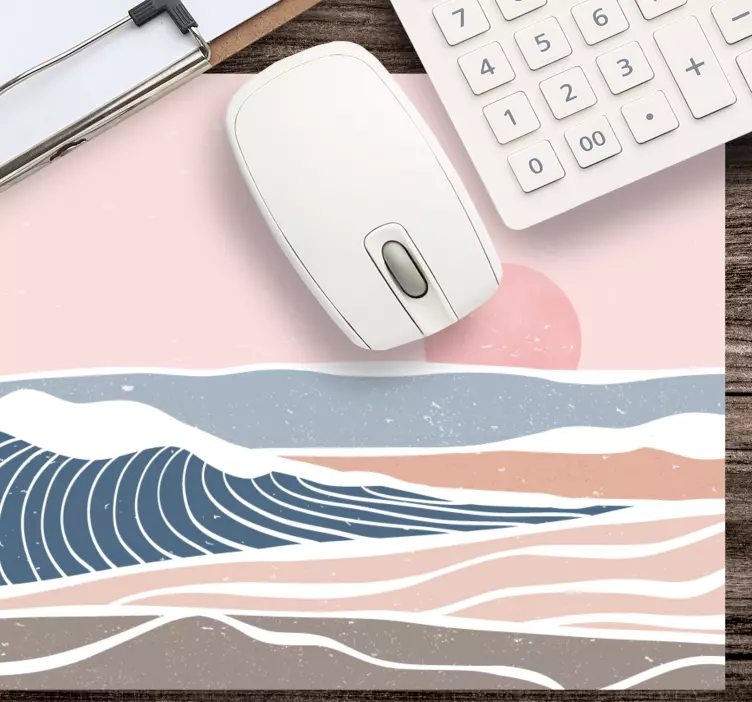 Tappetino mouse con motivi e texture onde oceaniche astratte - TenStickers
