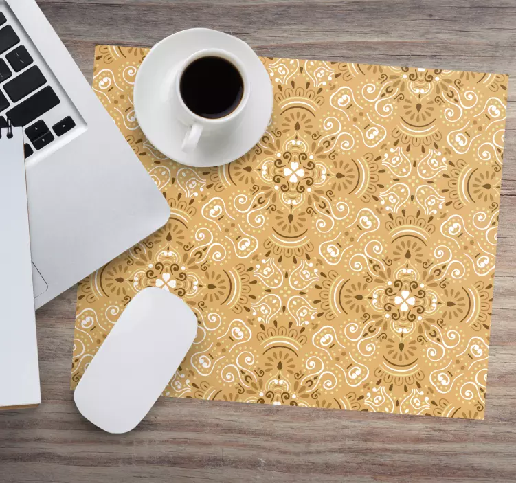 Tappetino mouse con motivi e texture ornamentali floreali - TenStickers