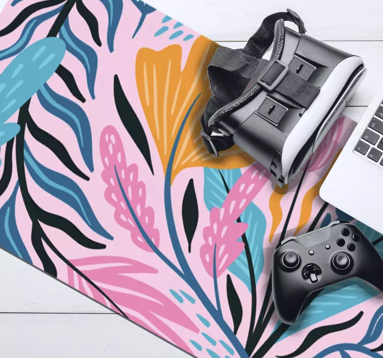 Tappetino mouse con motivi e texture stampa foglie vivaci - TenStickers