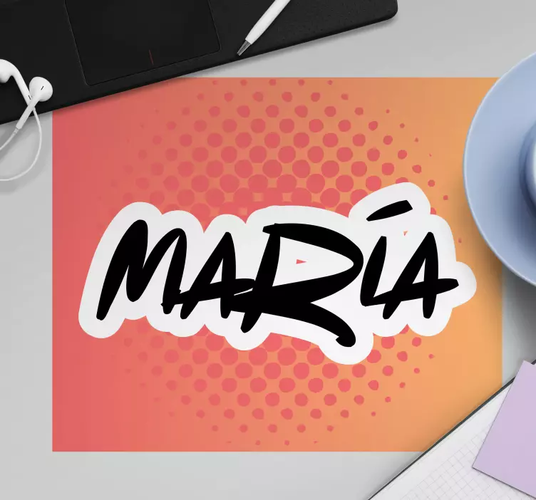 Tappetino mouse con nome design nome grassetto - TenStickers