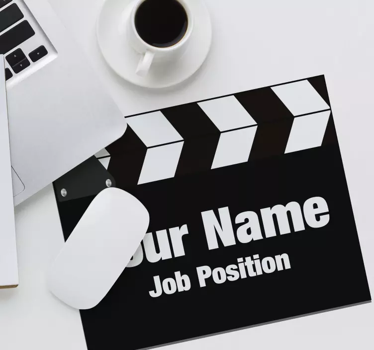 Tappetino mouse con nome stile clapperboard - TenStickers