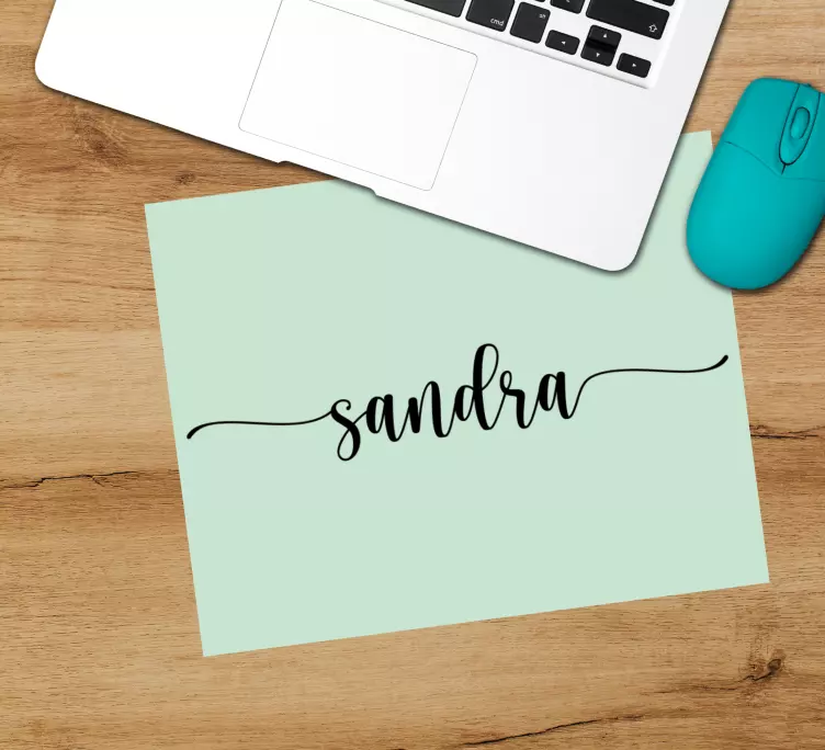 Tappetino mouse con nome testo personalizzato elegante - TenStickers