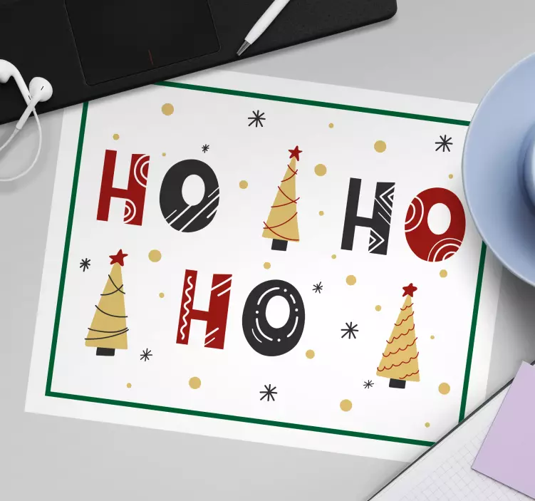 Tappetino mouse di natale alberi festivi giocosi - TenStickers