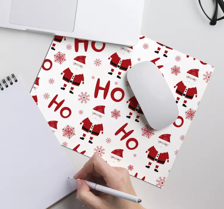 Tappetino mouse di natale con motivo di babbo natale - TenStickers