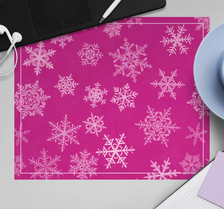 Tappetino mouse di natale con sfondo a fiocchi di neve - TenStickers