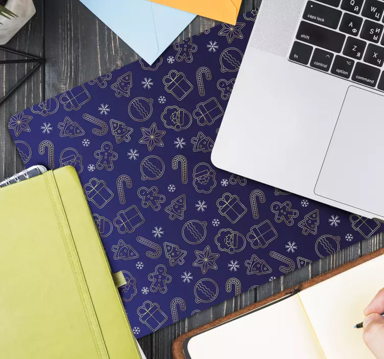 Tappetino mouse di natale icone festive delle feste - TenStickers