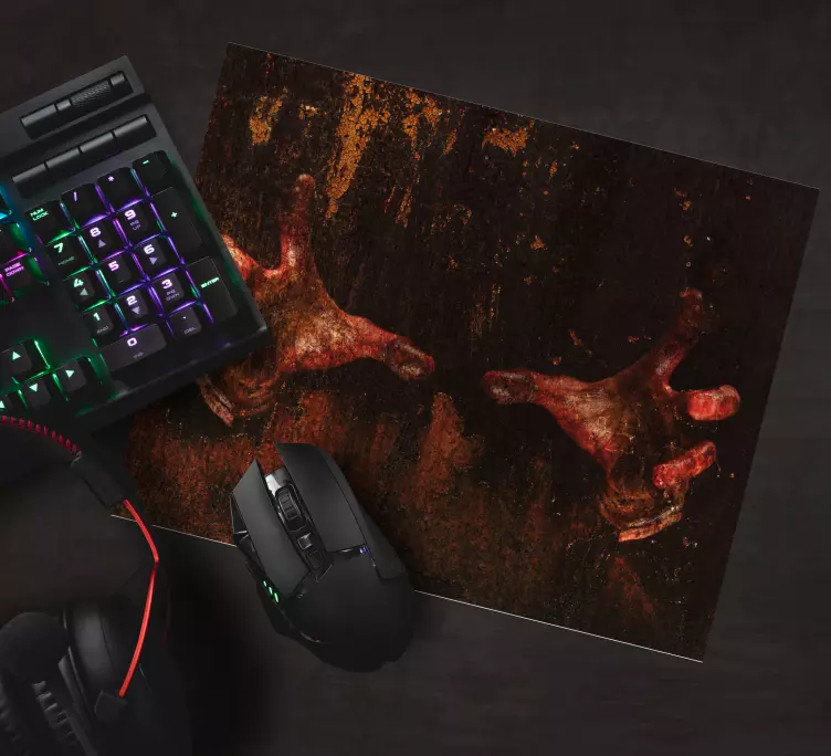 Tappetino mouse gaming arte di impronte sporche - TenStickers