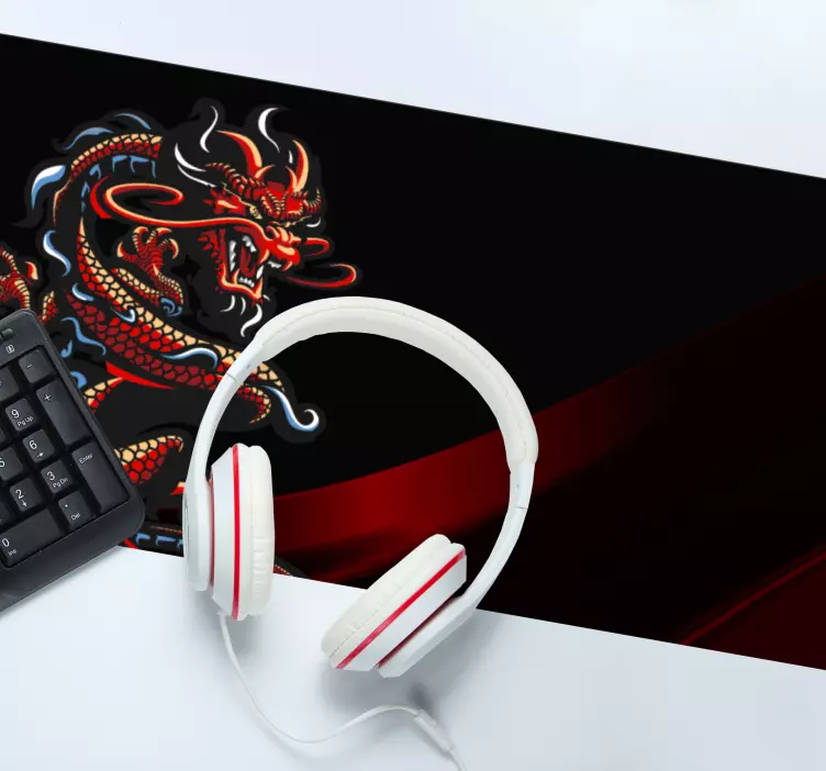 Tappetino mouse gaming arte drago intenso - TenStickers