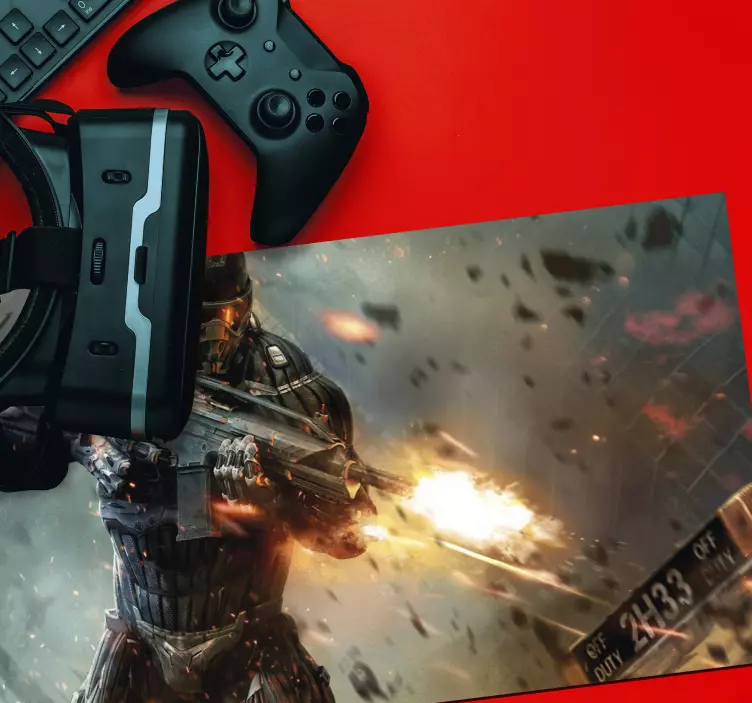 Tappetino mouse gaming azione soldato futuristico - TenStickers