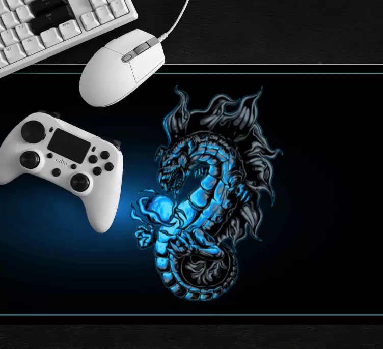 Tappetino mouse gaming design drago feroce - TenStickers