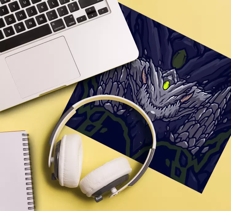 Tappetino mouse gaming emblema creatura mitica - TenStickers
