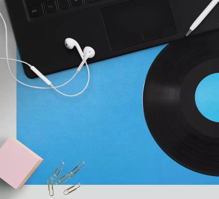 Tappetino mouse gaming estetica disco in vinile - TenStickers