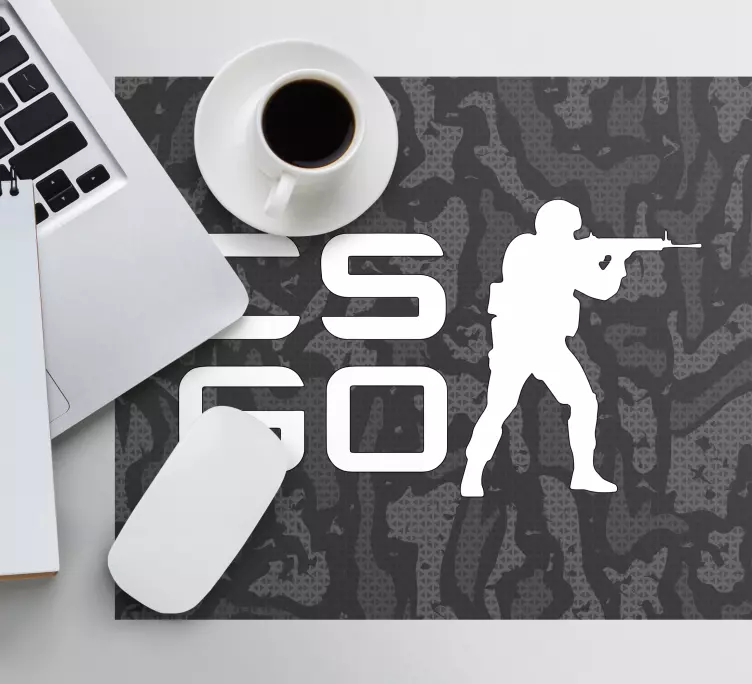 Tappetino mouse gaming grafica silhouette shooter - TenStickers
