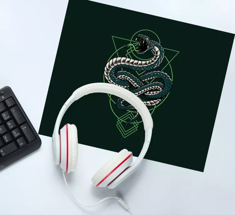 Tappetino mouse gaming illustrazione di serpente dettagliata - TenStickers